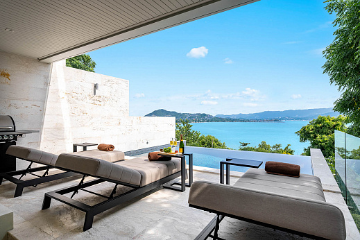Villas "Villa Serenity – 4 Bedroom Seaview Duplex in Sunset Cove Plai Laem for sale" 4 bedrooms, garden, private pool, sea view, walking distance to the beach, district Plai Laem, sale for 26 900 000 baht