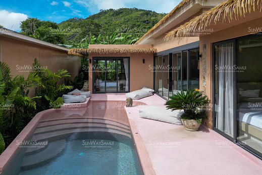Villas "Villa Terracotta – Unique 3-Bedroom Pool Villa Near Central Lamai" 3 bedrooms, private pool, district Lamai, sale for 16 450 000 baht