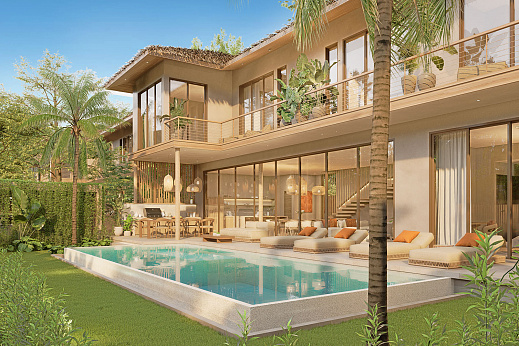 Villas "Pacific Noma – Beachside 4 to 5 Bedroom Garden Pool Villa in Maenam" 4 bedrooms, garden, private pool, walking distance to the beach, district Maenam, sale for 18 900 000 baht