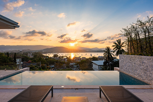 Villas "Bangrak Bayview - Sunset 4+1 Bedroom Seaview Pool Villa in Bangrak for Sale" 4 bedrooms, garden, gym, private pool, sea view, walking distance to the beach, district Bang Rak, sale for 36 000 000 baht