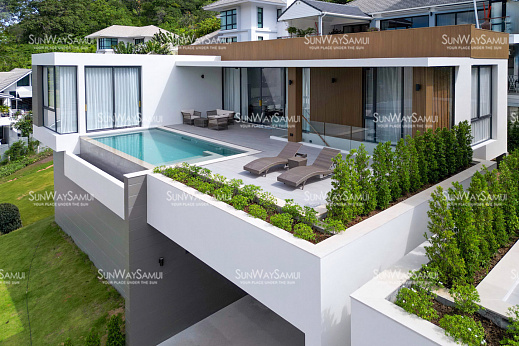 Villas "Samui Hillside Village – 3+1 Bedroom Mountain-view Pool Villa in Bophut for sale " 4 bedrooms, garden, private pool, district Bophut, sale for 15 900 000 baht