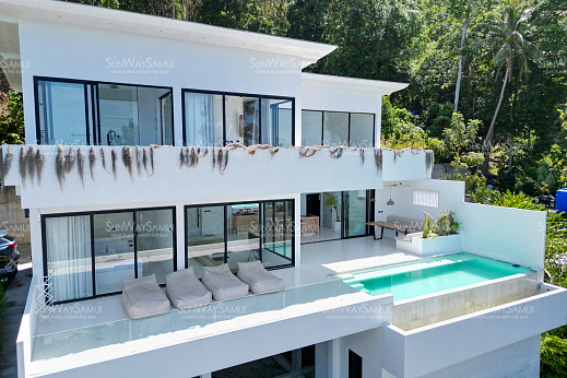 Villas "Villa Cocohill - Minimalist 3 Bedroom Seaview Pool Villa in Chaweng for sale" 3 bedrooms, garden, private pool, sea view, district Chaweng, sale for 21 900 000 baht