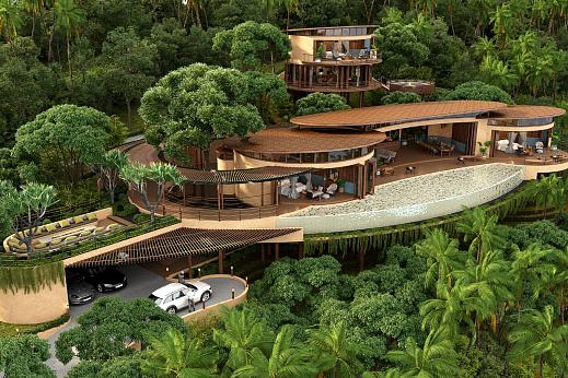 Villas "Kunkhao Tara Villas – Ecological 4 Bedroom Seaview Pool Villa in Angthong for sale" 5 bedrooms, garden, private pool, sea viewsale for 89 000 000 baht