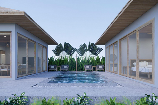 Villas "Elite Neighborhood 3 – 2 Bedroom Garden Pool Villa in Plai Laem for sale" 2 bedrooms, garden, private pool, walking distance to the beach, district Plai Laem, sale for 8 900 000 baht