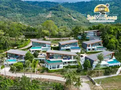Villas "Azur Samui – Attractive 2 or 3 Bedroom Seaview Pool Villa in Maenam for sale" 3 bedrooms, 3 showers, garden, private pool, sea view, district Maenam, 