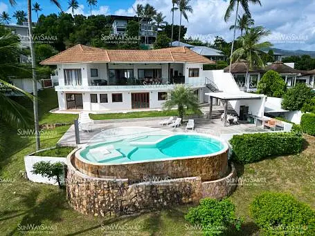 Villas "Villa Nirvana - Spacious 5 Bedroom Seaview Villa in Bangrak for sale" 3 bedrooms, 4 showers, garden, private pool, sea view, walking distance to the beach, district Bang Rak, 