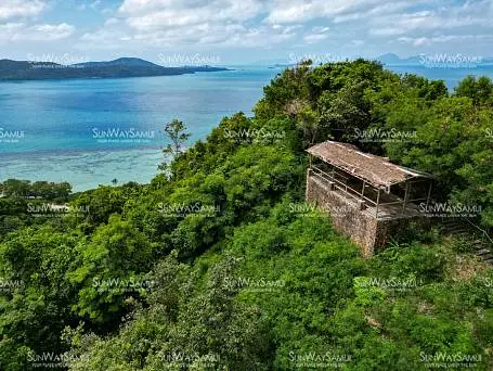 Land "13 Rai Development Land for Sale in Cape Hin Khom, Koh Samui" sea view, walking distance to the beach, district Taling Ngam, 
