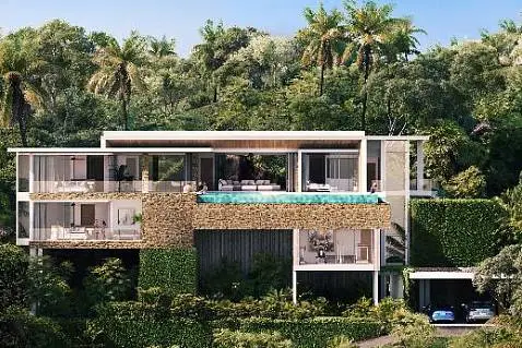 Villas "Bayview Estate - stunning infinity 4 bedroom sea view villas in prime location  " 4 bedrooms, 5 showers, private pool, sea view, district Chaweng Noi, rent from 41 800 000 baht