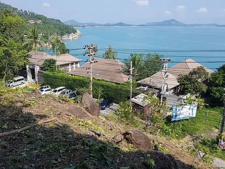Land "Beautiful piece of 8.5 rai land just off the road with perfect sea view" sea view, walking distance to the beach, district Chaweng Noi, 