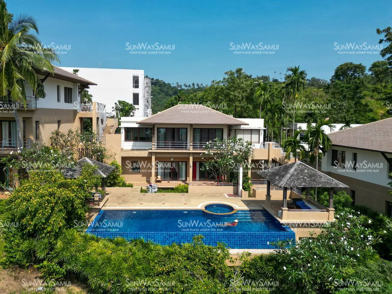 Multi-Building 8+1 Bedroom Seaview Pool Villa with Large Garden in Bang Makham for sale: Multi-Building 8+1 Bedroom Seaview Pool Villa with Large Garden in Bang Makham for sale