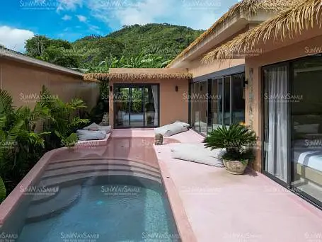 Villas "Villa Terracotta – Unique 3-Bedroom Pool Villa Near Central Lamai" 3 bedrooms, 4 showers, private pool, district Lamai, 