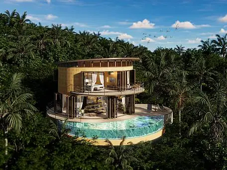 Villas "Kunkhao Vale – Ecological 2 Bedroom Seaview Villas in Bang Makham for sale" 2 bedrooms, 3 showers, private pool, sea view, district Nathon, 