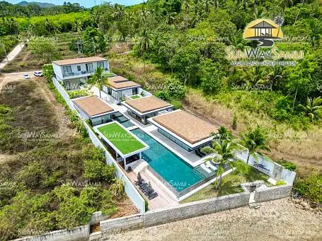 Villas "Villa Sea Renity - Ultra-Luxury 7 Bedroom Beachfront Villa in Laem Sor for Sale" 7 bedrooms, 8 showers, beachfront, garden, gym, private pool, sea view, district Laem Set, 
