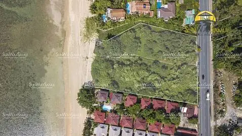 Land "(SOLD) 3.5 Rai Beachfront land for sale in Bangpor, Koh Samui" beachfront, sea view, district Bang Por, 