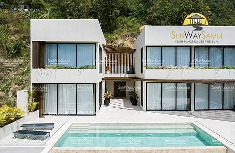 Villas "Istani Villas – Award Winning Mediterranean 4+1 Bedroom Seaview Villa in Chaweng " 3 bedrooms, 4 showers, garden, private pool, sea view, district Chaweng Noi, 