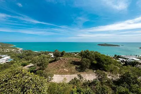 Land "Exclusive Land Plot on top of Narayan Heights for sale" sea view, walking distance to the beach, district Choeng Mon, 