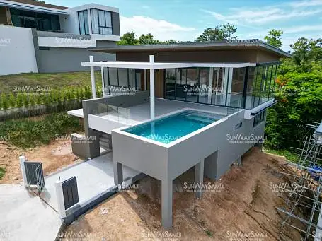 Villas "Samui Hillside Village – 3 Bedroom Mountain-view Pool Villa in Bophut for sale " 2 bedrooms, 3 showers, garden, private pool, district Bophut, 