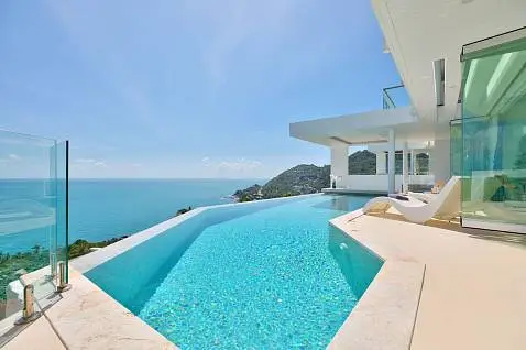 Villas "Urbane 5 Bedroom Seaview Pool Villa in Chaweng Noi for sale" 5 bedrooms, 5 showers, private pool, sea view, district Chaweng Noi, 