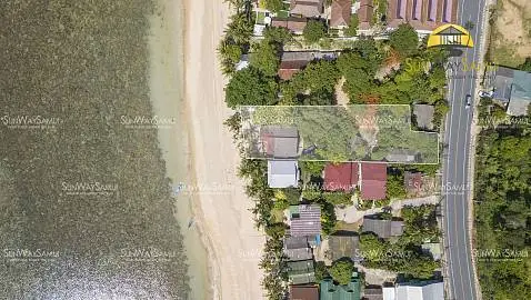 Land "1342 sqm Beachfront Land For Sale in Bangpor, Koh Samui" beachfront, sea view, district Bang Por, 