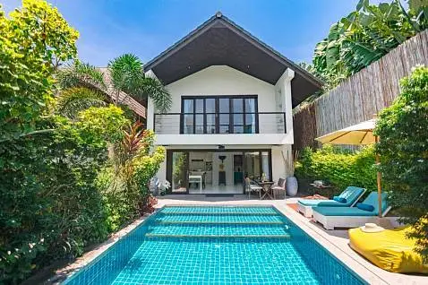 Villas "Villa Chok – Beachside 3 Bedroom Pool Villa in Ban Tai for sale" 3 bedrooms, 3 showers, private pool, walking distance to the beach, district Baan Tai, 