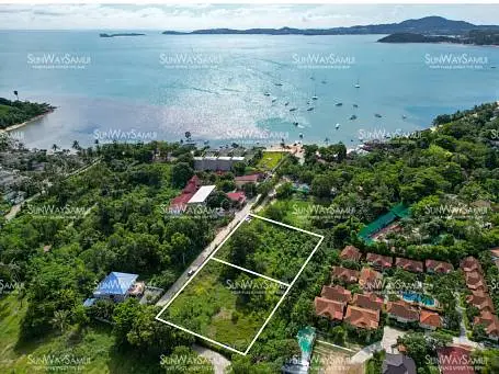 Land "An excellent land plot on the West side of Bophut beach in Koh Samui. " sea view, walking distance to the beach, district Bophut, 