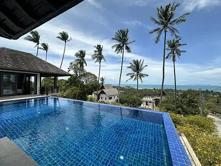 Villas "Balinese 3 Bedroom Seaview Pool Villa with Large Land in Nathon for sale" 3 bedrooms, 4 showers, garden, private pool, sea view, district Nathon, 