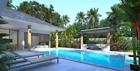 Villas "Apsara Garden Villas for sale in Maenam" 4 bedrooms, 4 showers, garden, private pool, district Maenam, 