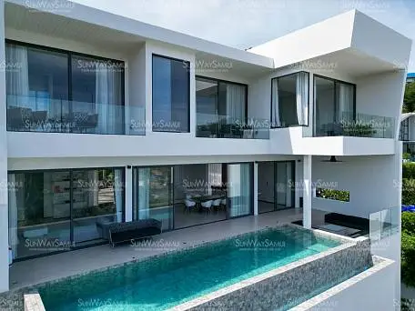 Villas "Villa AAA – Brand New 3+1 Bedroom Seaview Pool Villa in Bang Por for sale" 3 bedrooms, 4 showers, garden, private pool, sea view, district Bang Por, 