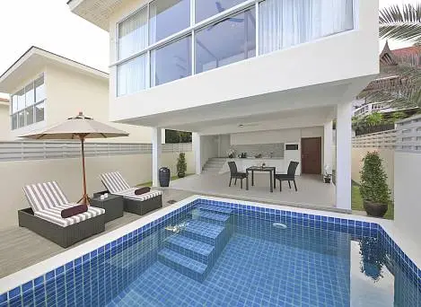 Commercial property "Established Resort with 15 units of One-Bedroom Pool Villas in Choeng Mon for Sale" 1 bedroom, 1 shower, garden, private pool, sea view, walking distance to the beach, district Choeng Mon, 