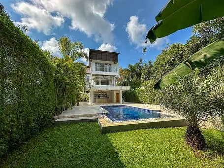 Villas "(SOLD) Sanctuary 3 Bedroom Garden Pool Villa in Plai Laem for sale" 3 bedrooms, 4 showers, garden, private pool, walking distance to the beach, district Plai Laem, 