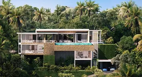 Villas "Bayview Estate - stunning infinity 4 bedroom sea view villas in prime location  " 4 bedrooms, 5 showers, private pool, sea view, district Chaweng Noi, rent from 41 800 000 baht