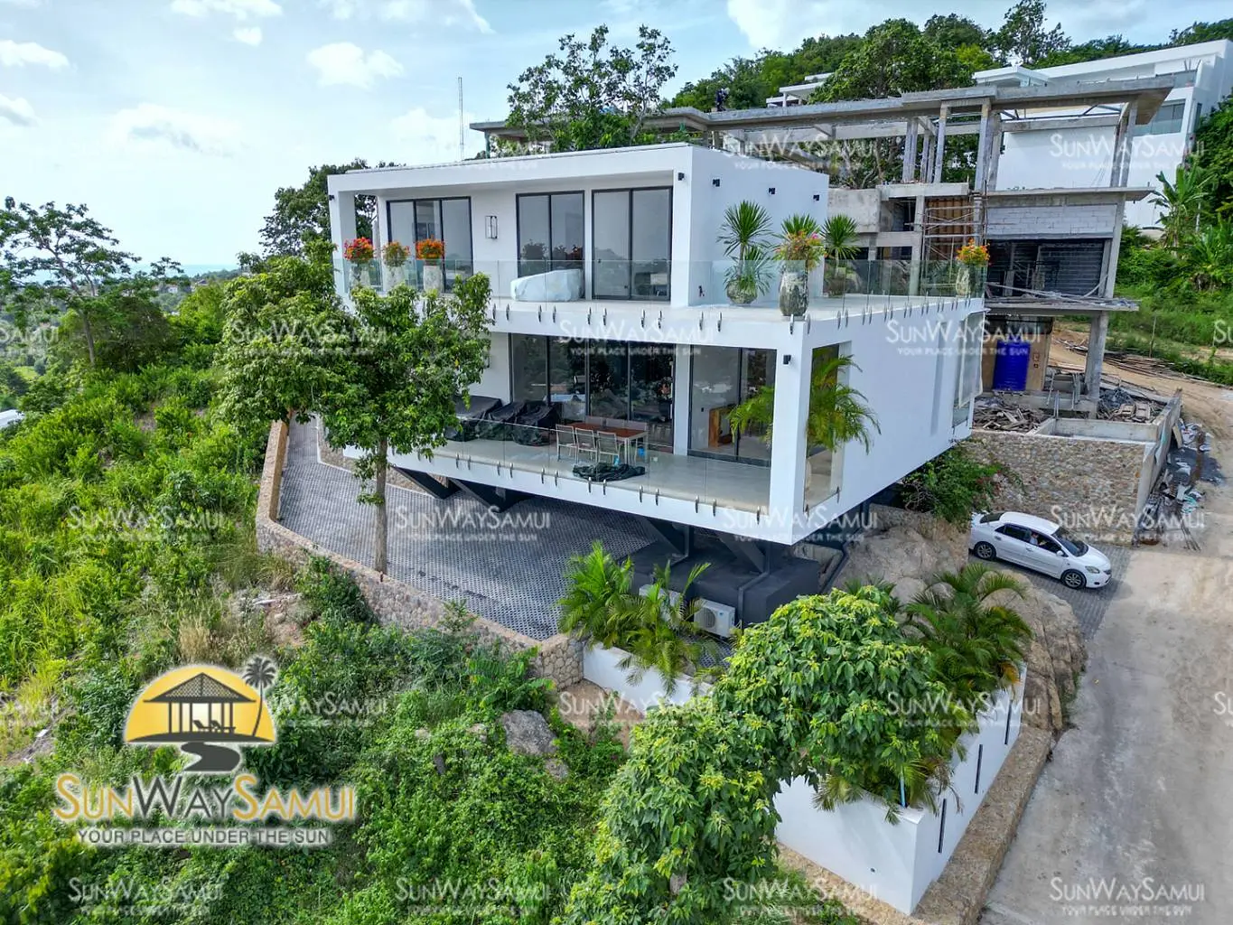 Modern 4 Bedroom Seaview Pool Villa in Plai Laem for sale